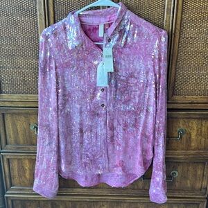 Anthropologie sequin top